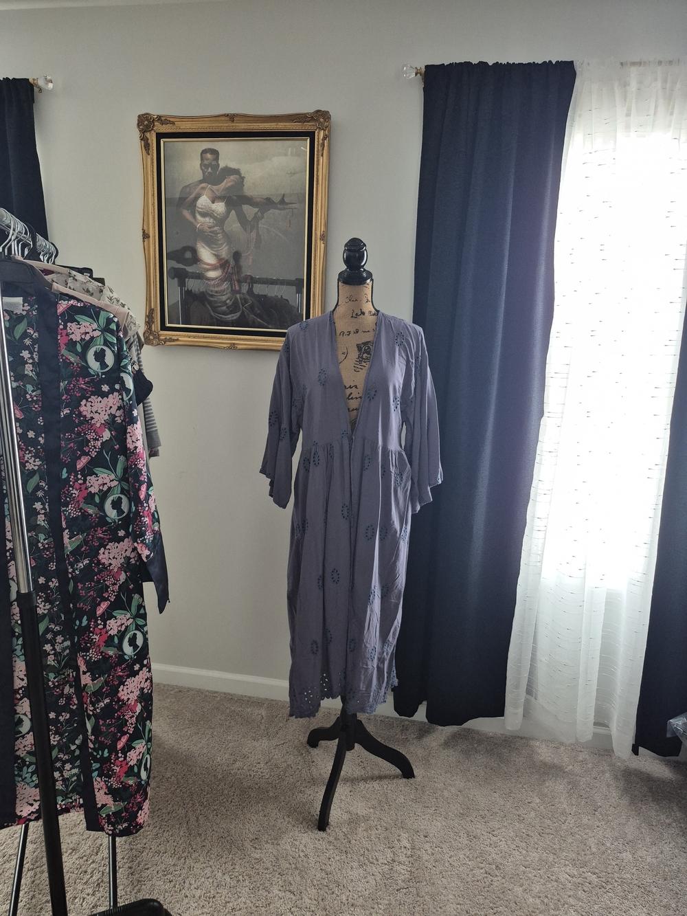 Women's Lavender Boho Robe - Lightweight Sleepwear